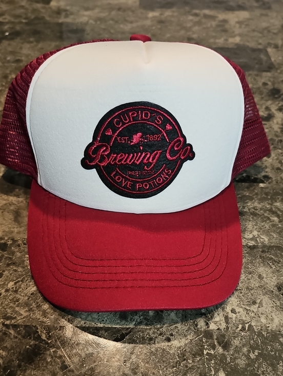Cupid Other - Cupid Red & White Logo Trucker Hat